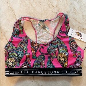 Custo Barcelona Pink Multicolor Graphic Top